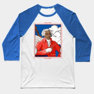 Portrait of Joseph Bologne Blue White Red Baseball T-Shirt